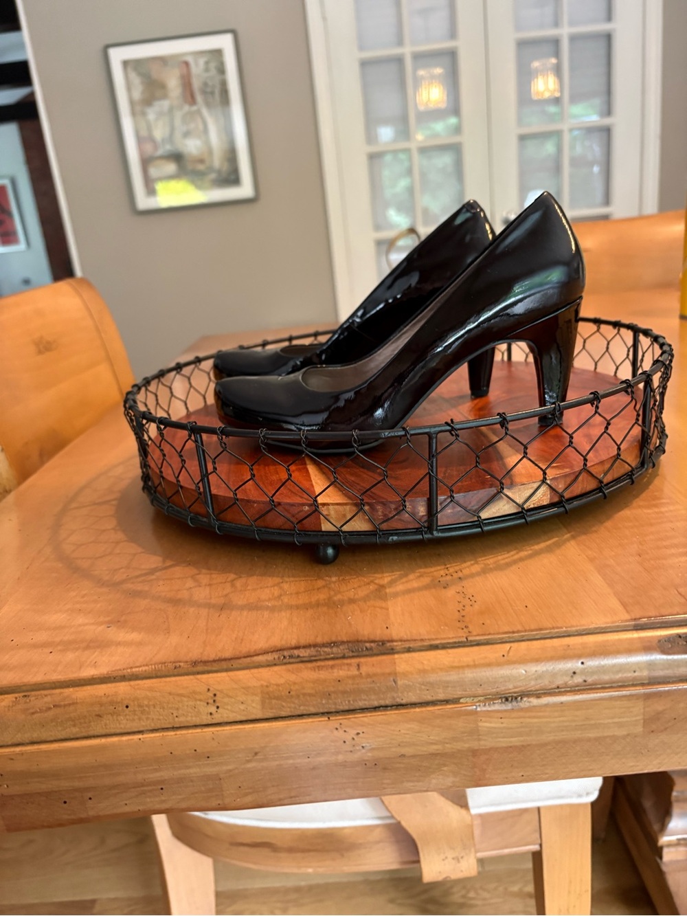 Easy Spirit Black Patent Mid Heel Pumps